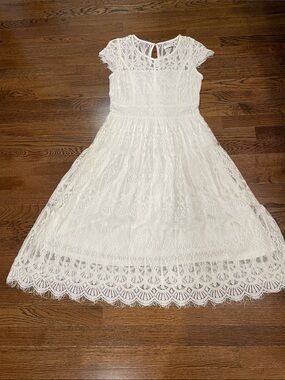 White Lace Dress - Elegant Party & Special Occasion